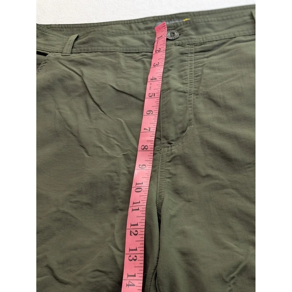 Cabelas Mens Convertible Pants 36x34 Green Lightweight Nylon Zip Off